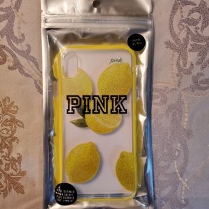 PINK- XS max case lemon